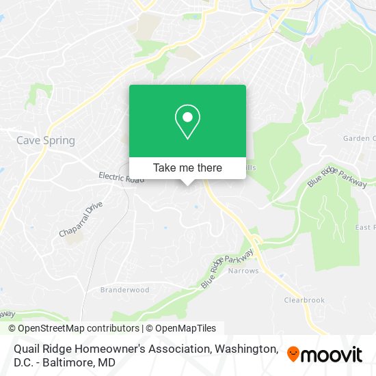 Quail Ridge Homeowner's Association map