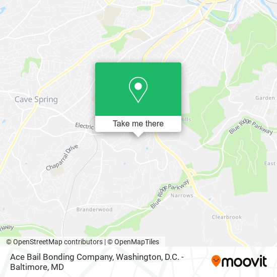 Ace Bail Bonding Company map