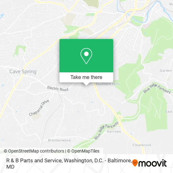 R & B Parts and Service map