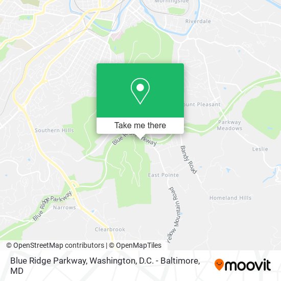 Blue Ridge Parkway map