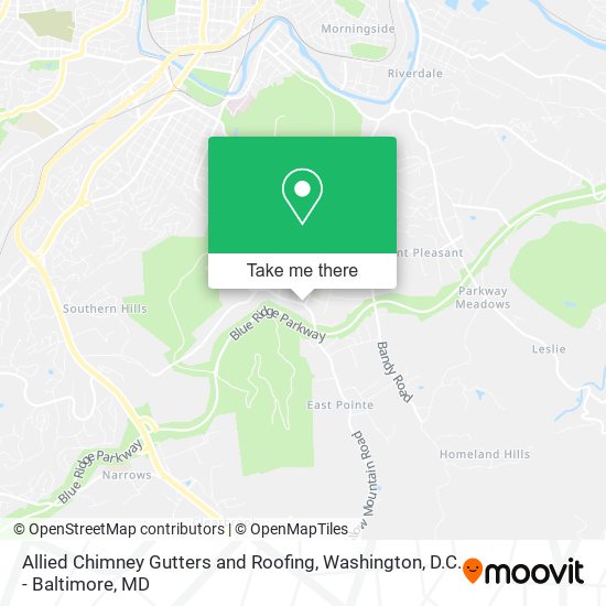 Allied Chimney Gutters and Roofing map