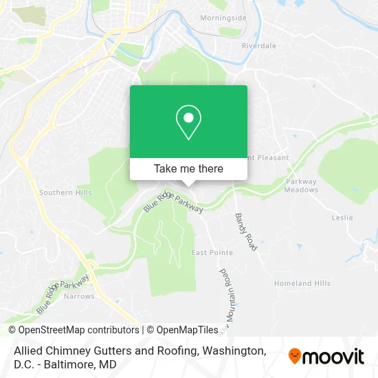 Allied Chimney Gutters and Roofing map