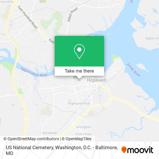 Mapa de US National Cemetery