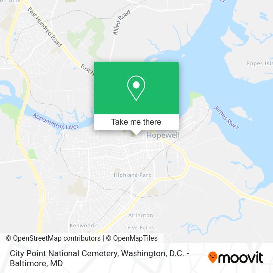 City Point National Cemetery map