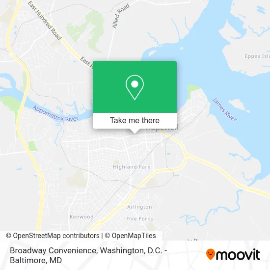 Broadway Convenience map