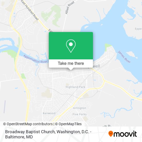 Broadway Baptist Church map