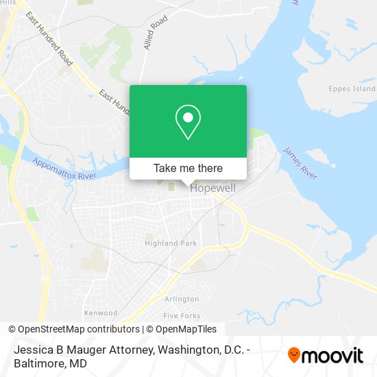Jessica B Mauger Attorney map