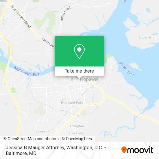 Jessica B Mauger Attorney map