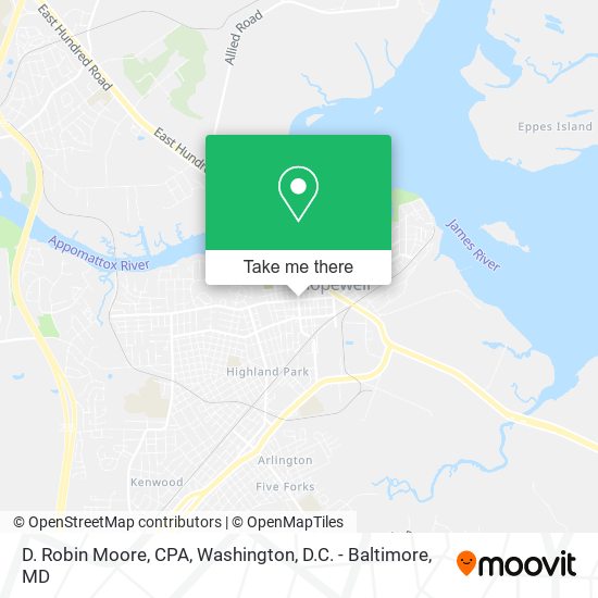 D. Robin Moore, CPA map
