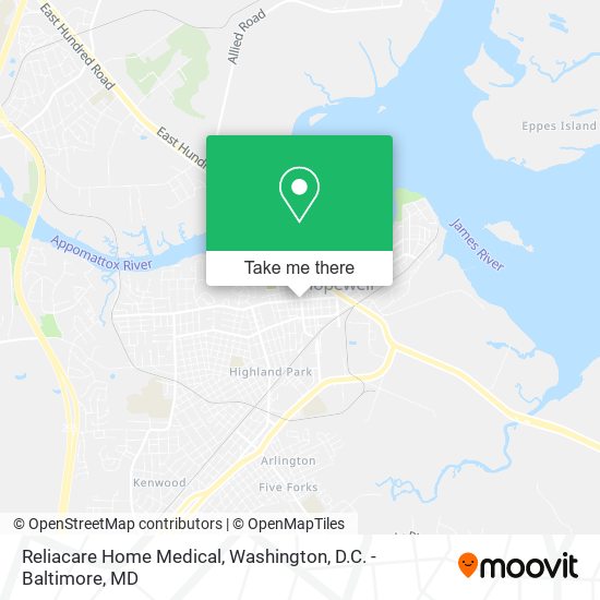 Reliacare Home Medical map