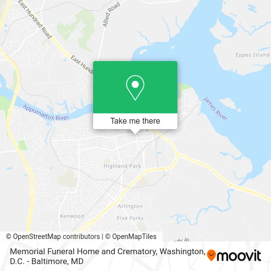 Memorial Funeral Home and Crematory map