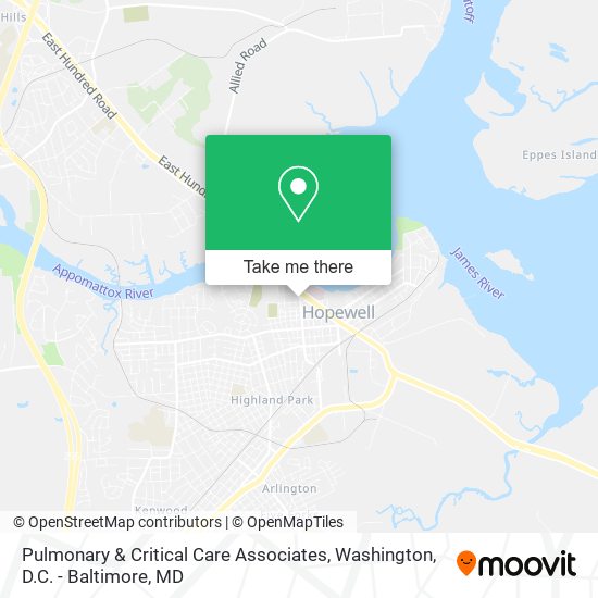 Mapa de Pulmonary & Critical Care Associates