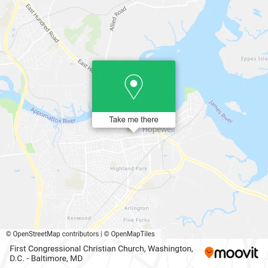 First Congressional Christian Church map