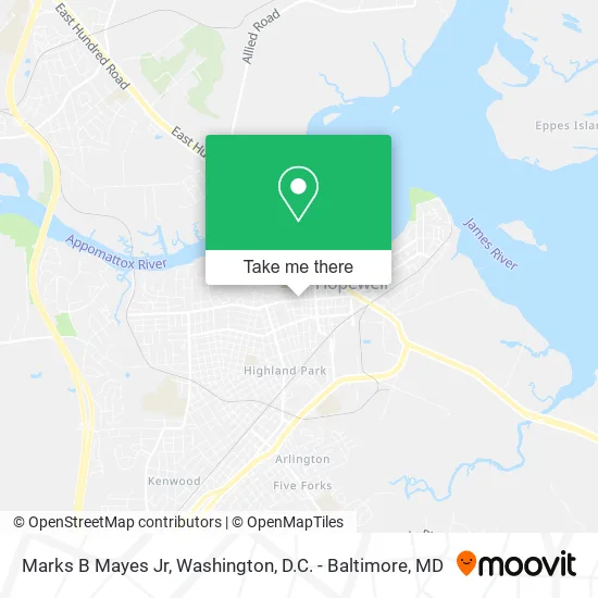 Marks B Mayes Jr map