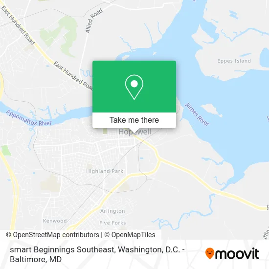 smart Beginnings Southeast map