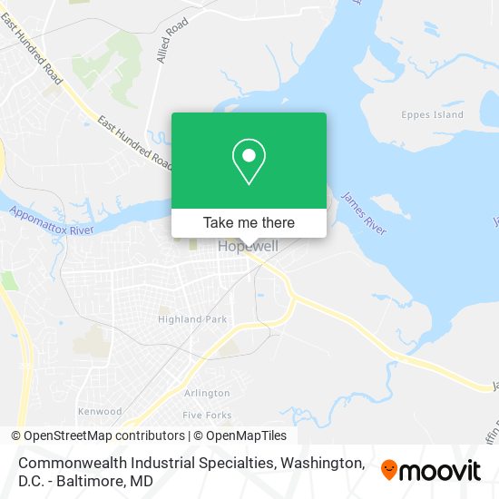 Commonwealth Industrial Specialties map