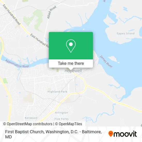 First Baptist Church map