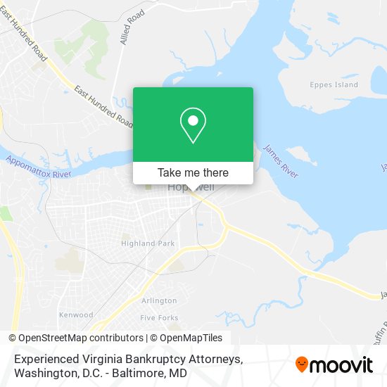 Mapa de Experienced Virginia Bankruptcy Attorneys