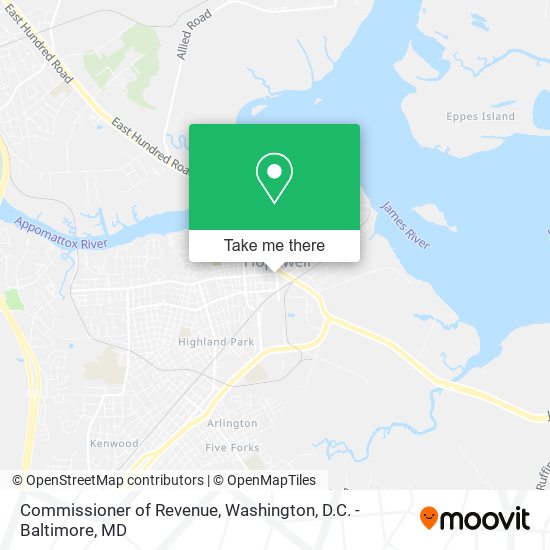 Mapa de Commissioner of Revenue