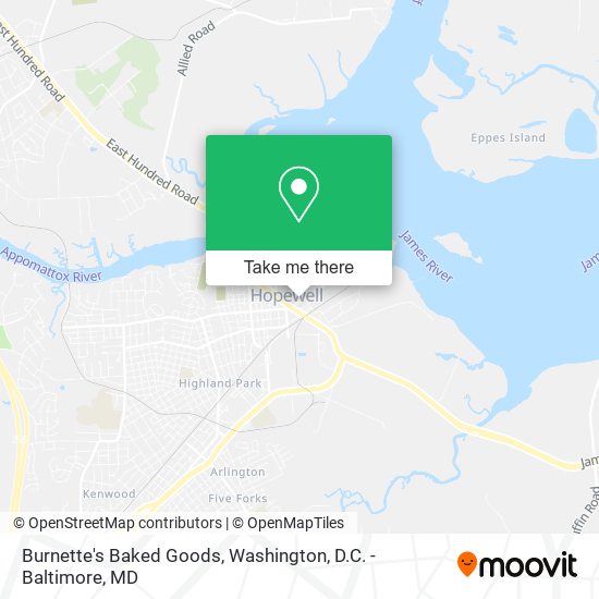 Burnette's Baked Goods map