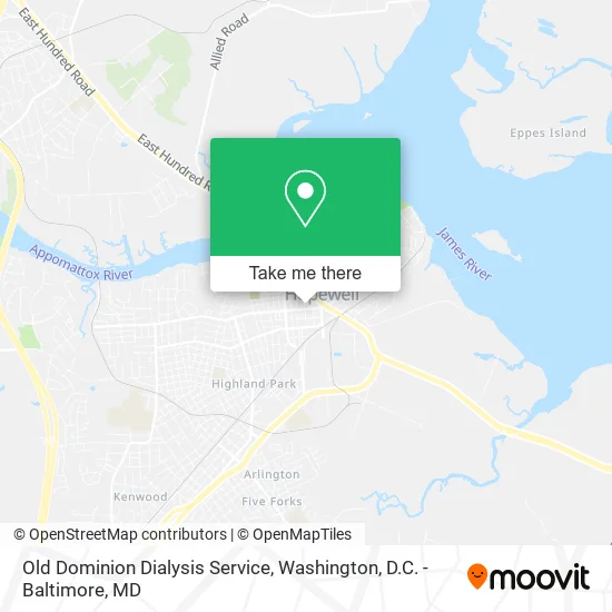 Old Dominion Dialysis Service map