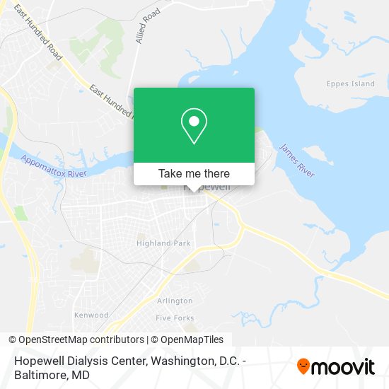 Mapa de Hopewell Dialysis Center