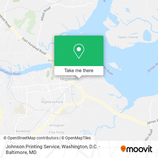 Johnson Printing Service map