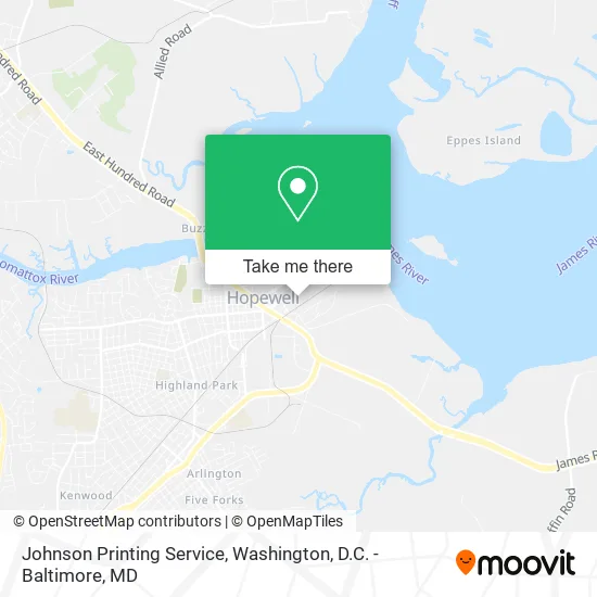 Johnson Printing Service map