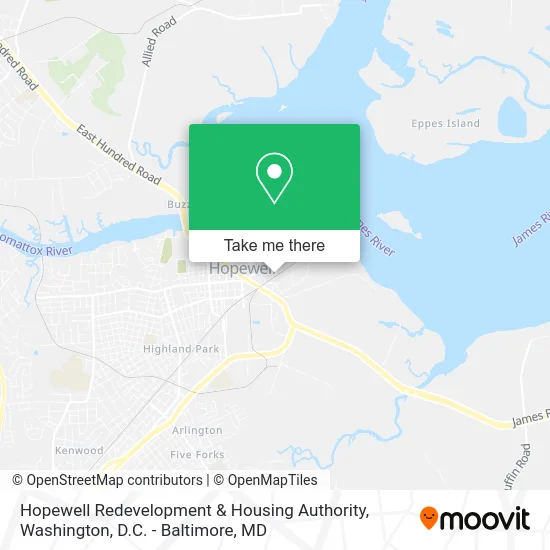 Hopewell Redevelopment & Housing Authority map