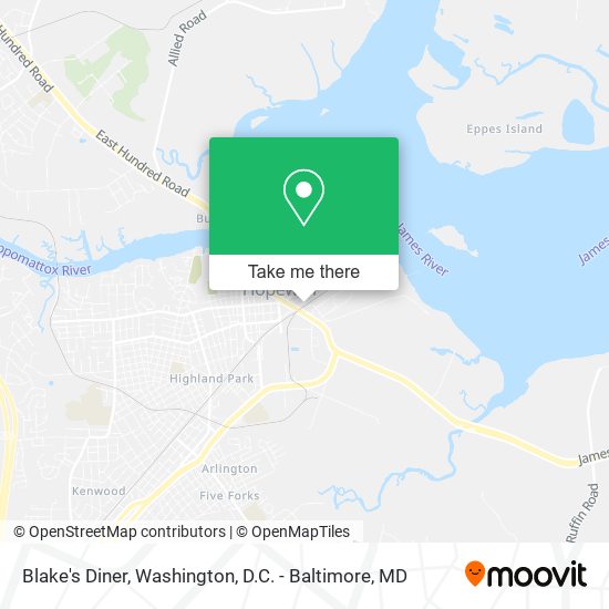 Mapa de Blake's Diner