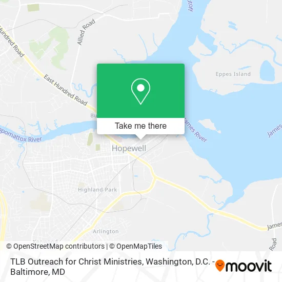 TLB Outreach for Christ Ministries map