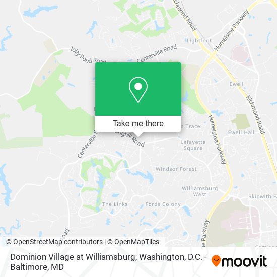 Mapa de Dominion Village at Williamsburg