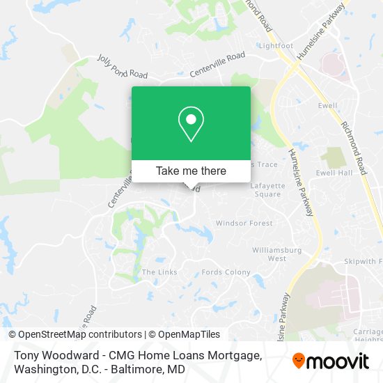 Tony Woodward - CMG Home Loans Mortgage map