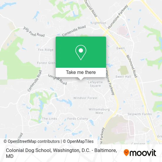 Colonial Dog School map