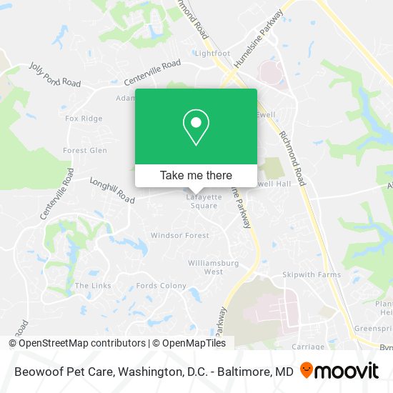 Beowoof Pet Care map