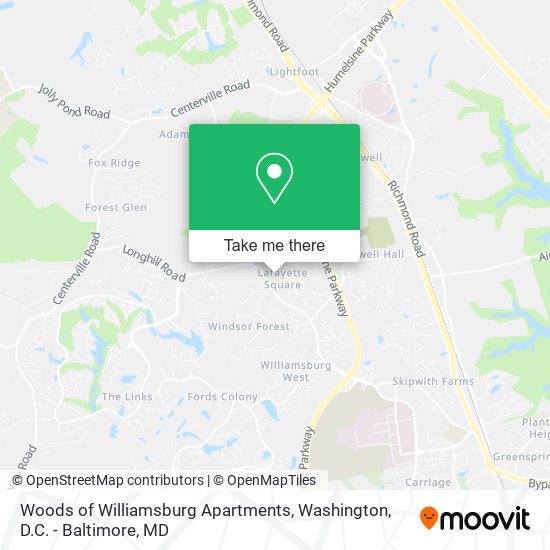 Woods of Williamsburg Apartments map