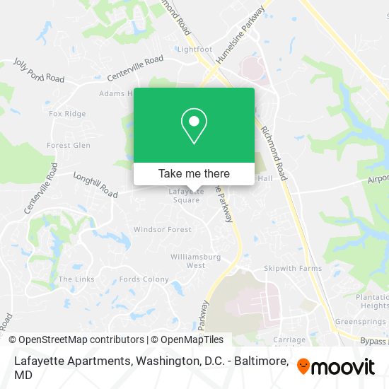 Lafayette Apartments map