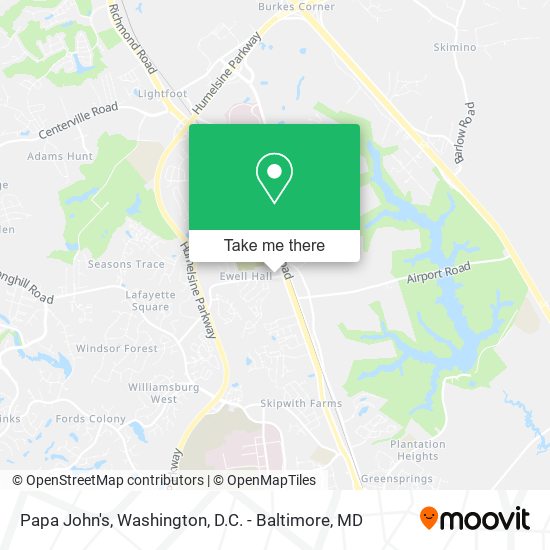 Papa John's map