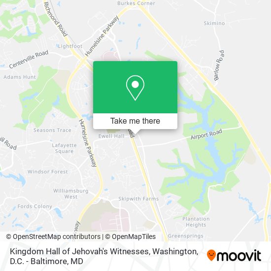 Kingdom Hall of Jehovah's Witnesses map