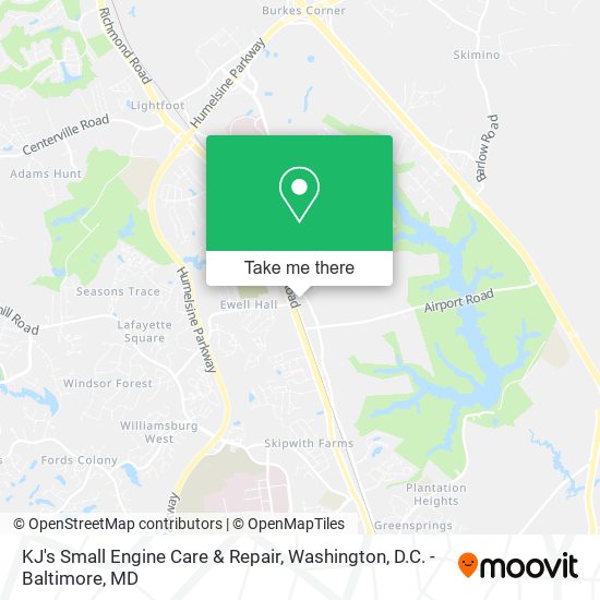Mapa de KJ's Small Engine Care & Repair