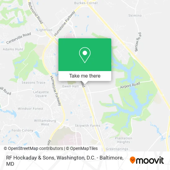 RF Hockaday & Sons map