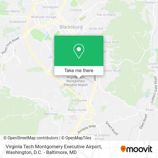 Virginia Tech Montgomery Executive Airport map