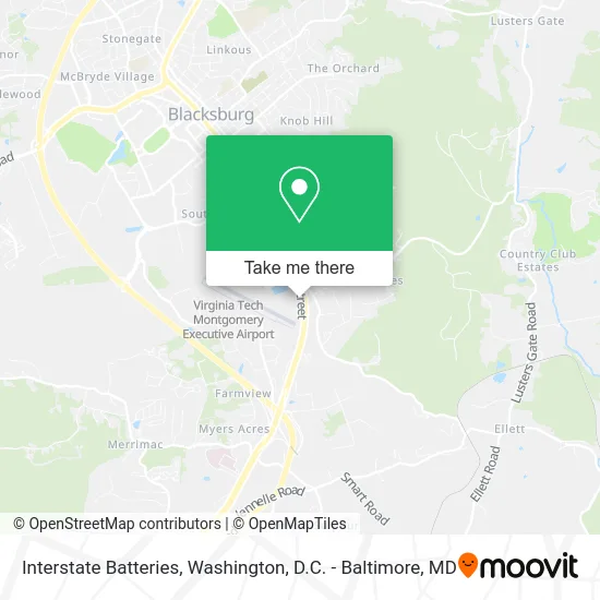 Interstate Batteries map