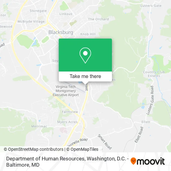 Department of Human Resources map