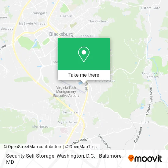 Security Self Storage map
