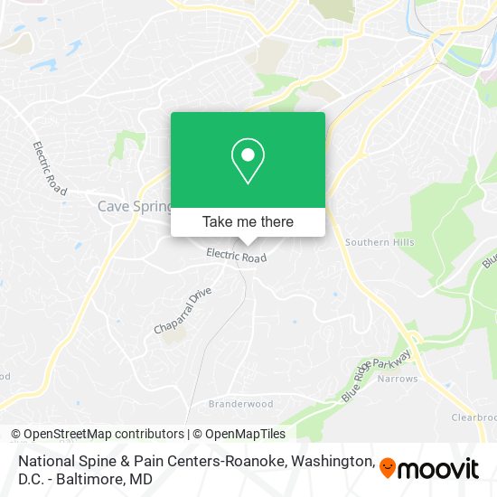 National Spine & Pain Centers-Roanoke map