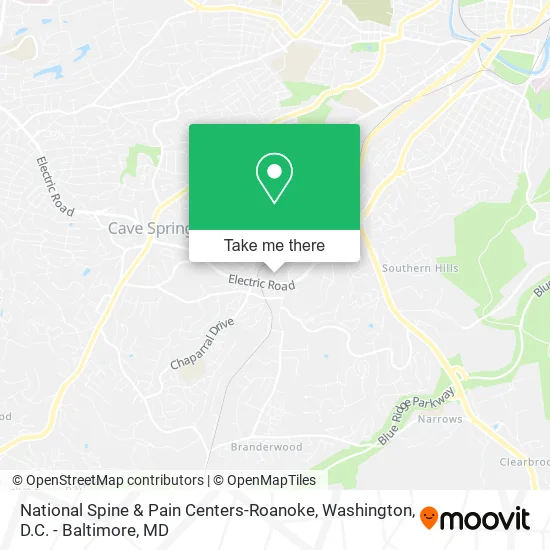 National Spine & Pain Centers-Roanoke map