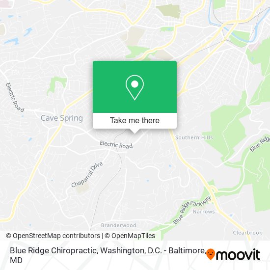 Blue Ridge Chiropractic map