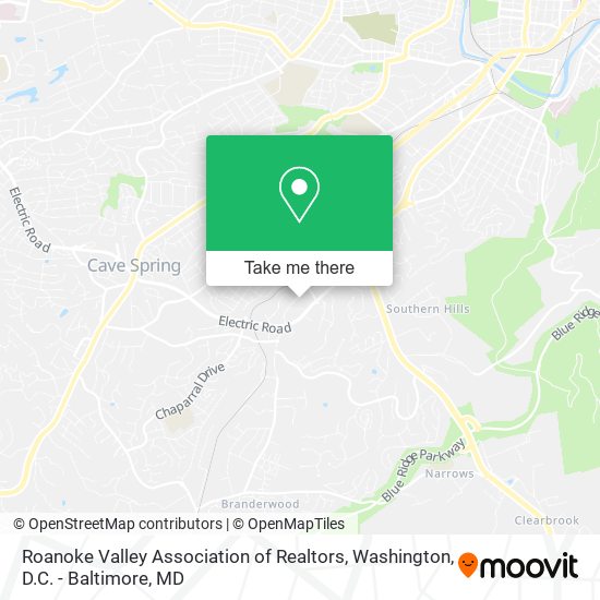 Roanoke Valley Association of Realtors map