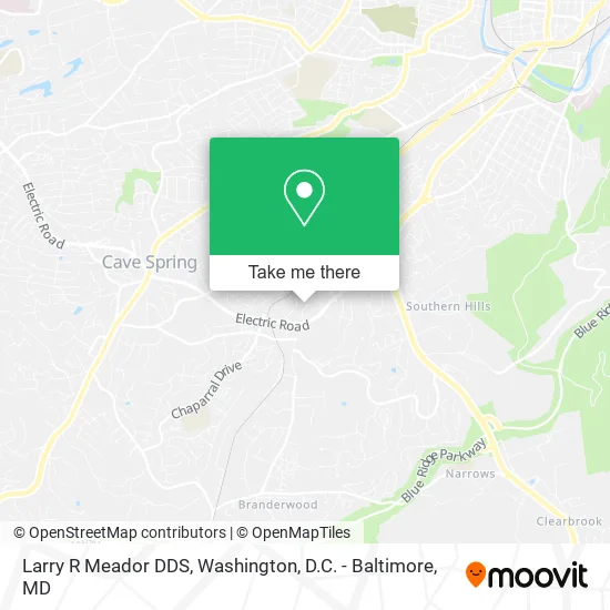 Larry R Meador DDS map
